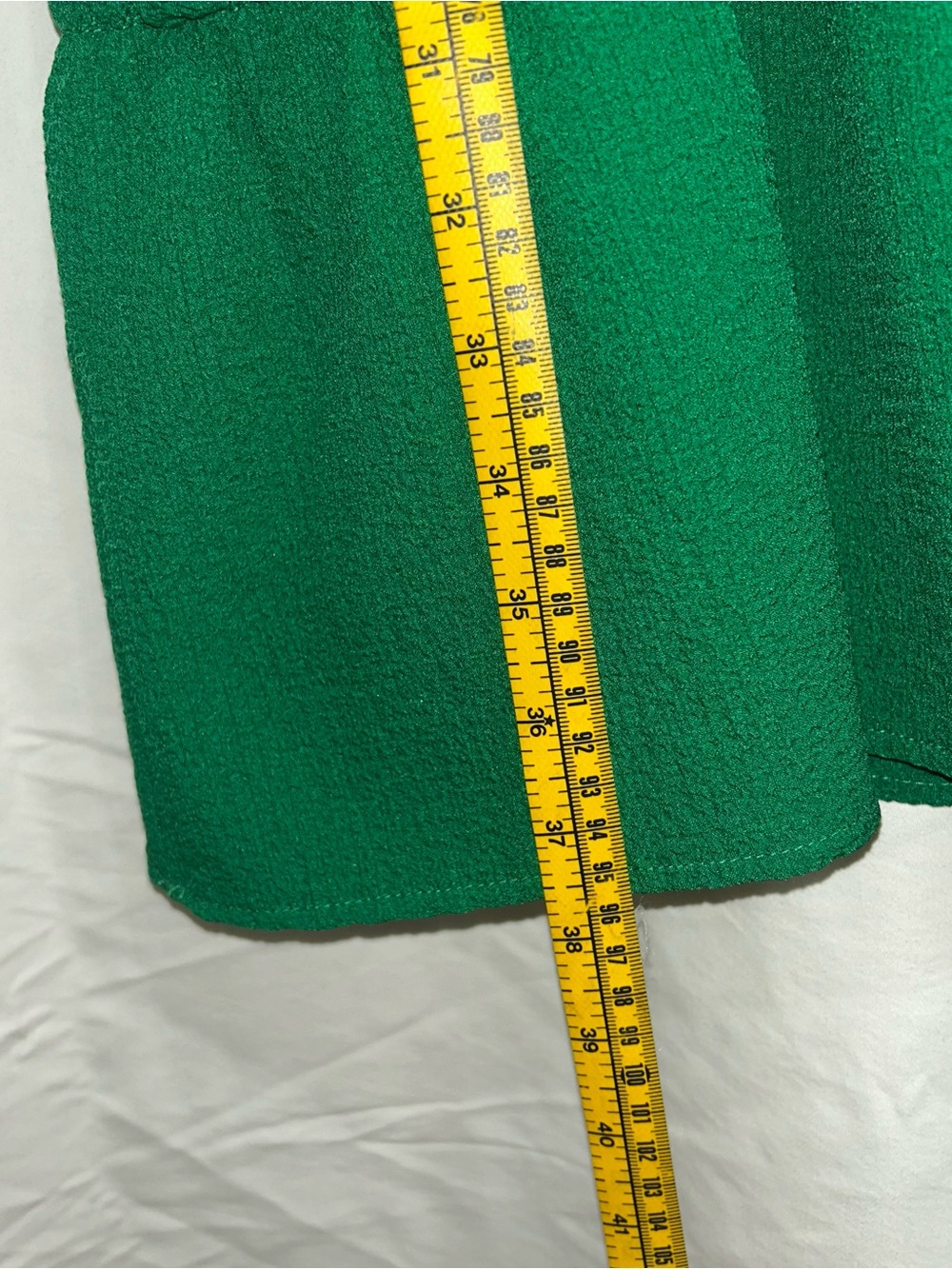 Draper James Emerald Green Puff-Sleeve Tiered Mini Dress - Picture 7 of 9
